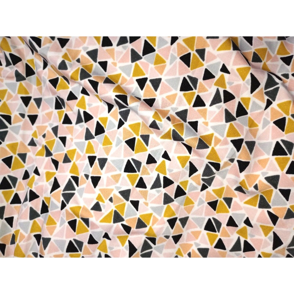 Dot Smile Girls 7 Pink Yellow Black‎ Triangles Cap Sleeve Twirl Dress Gold NWT